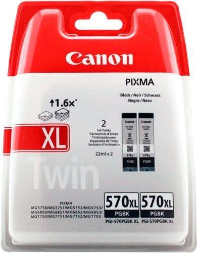 Image du produit Canon PGI-570XL Cartouche d'encre BK TWIN (PGBK)