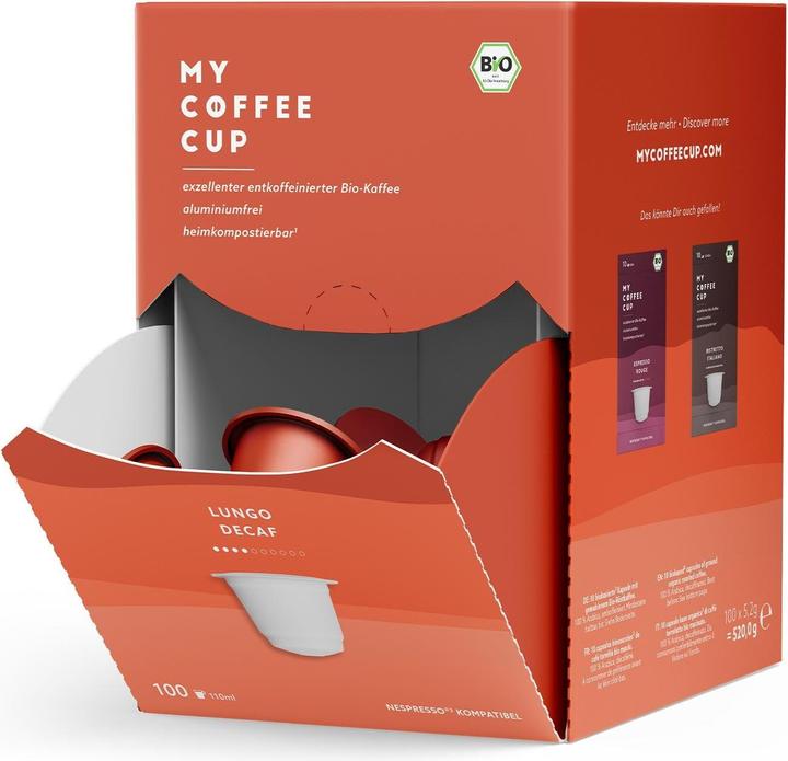 Immagine prodotto My-Cups Capsule di caffè Lungo decaffeinato 100 pezzi (100 x Porta.)
