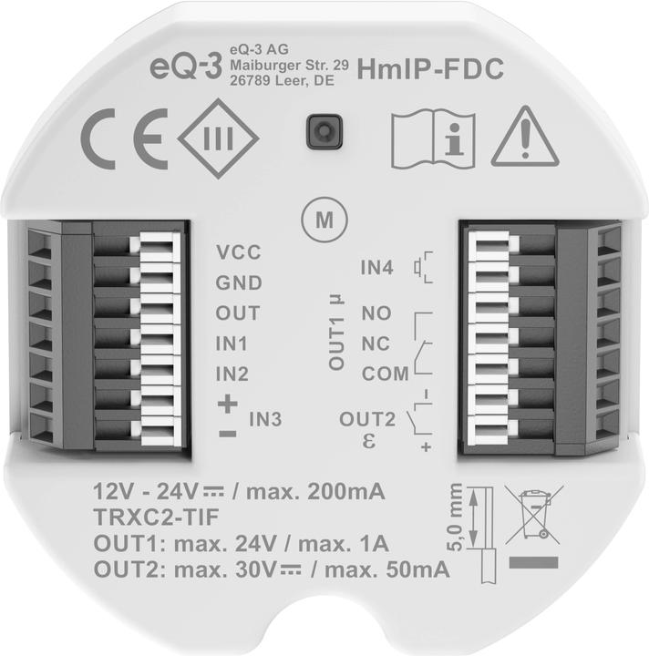 Produktbild EQ-3 Homematic IP Smart Home Universal Türöffner Controller, 160811A0 (Eingangstür, Indoor)
