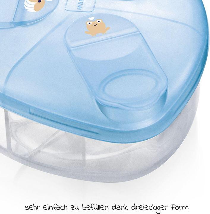 Actual product image MAM Milk Powder Box, milk powder dispenser, whale/frog