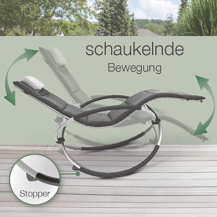Produktbild Aktivshop Relax-Schaukelliege grau-kariert (157 cm)