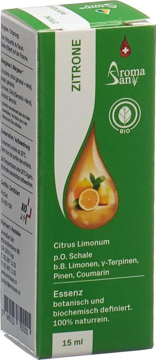 Actual product image AromaSan Lemon organic essence (15ml)