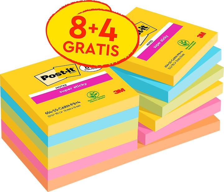 Actual product image Post-it note 7,6 x 7,6 cm, Colored (76 x 76 mm)