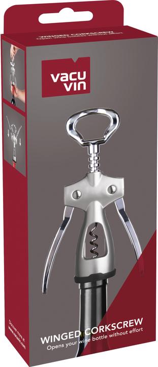 Produktbild Vacu Vin Winged Hebelkorkenzieher silber (Flügelkorkenzieher)