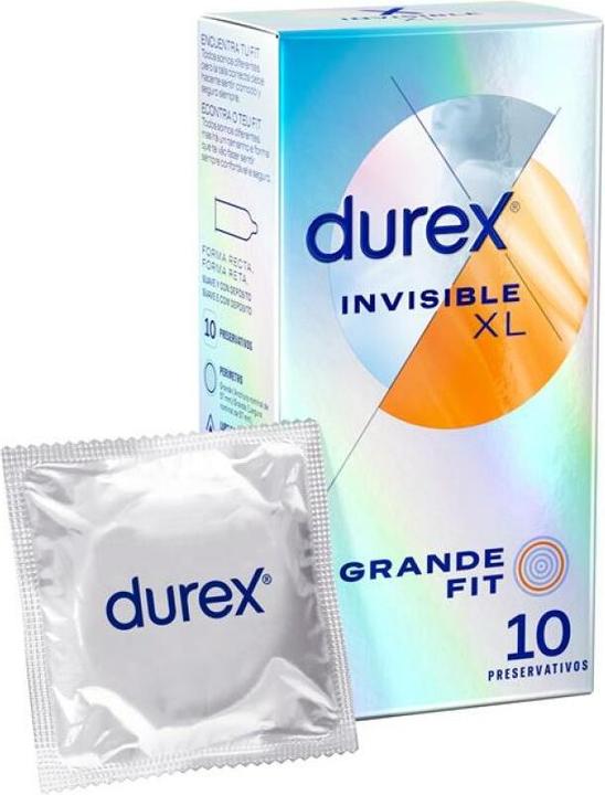 Actual product image Durex Condoms Invisible XL 10ud (10 pcs.)