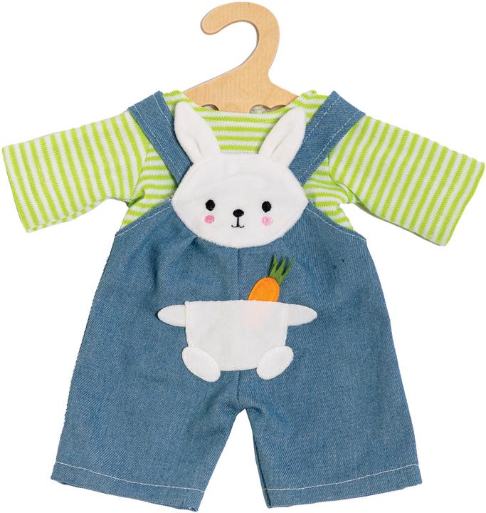 Actual product image Heless Doll dungarees with striped shirt "Bunny Lou", size 28-35 cm