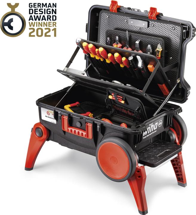 Produktbild Wiha Werkzeugkoffer Set XXL III electric I 104-tlg. I Elektriker Werkzeugkoffer I Werkzeugkasten (106 Teile)