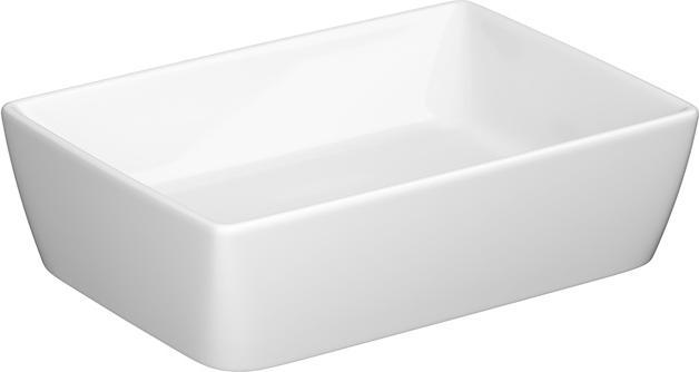 Produktbild Cersanit City 50 countertop washbasin, rectangular, with ceramic plug (K35-048-ECO) (360 mm, 510 mm)