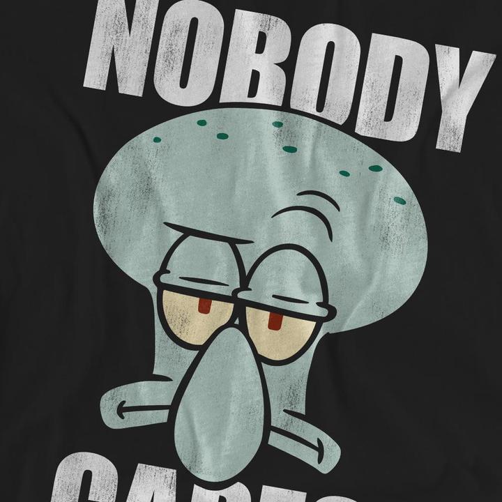 Actual product image Spongebob Squarepants Unisex Adult Nobody Cares Meme T-Shirt (L)