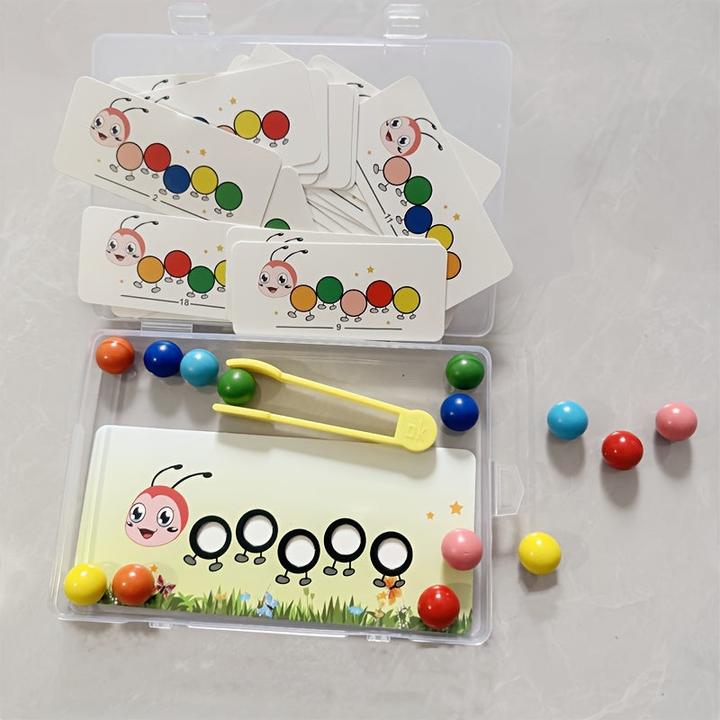 Immagine prodotto Activity Board Holzpuzzle mit Perlen " Farbzuordnung und Entwicklung der Feinmotorik, Lernspielzeug für Kinder