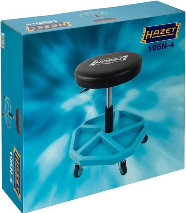 Actual product image HAZET Work seat 195N-4 (blue/black, load capacity up to 150kg, height-adjustable)