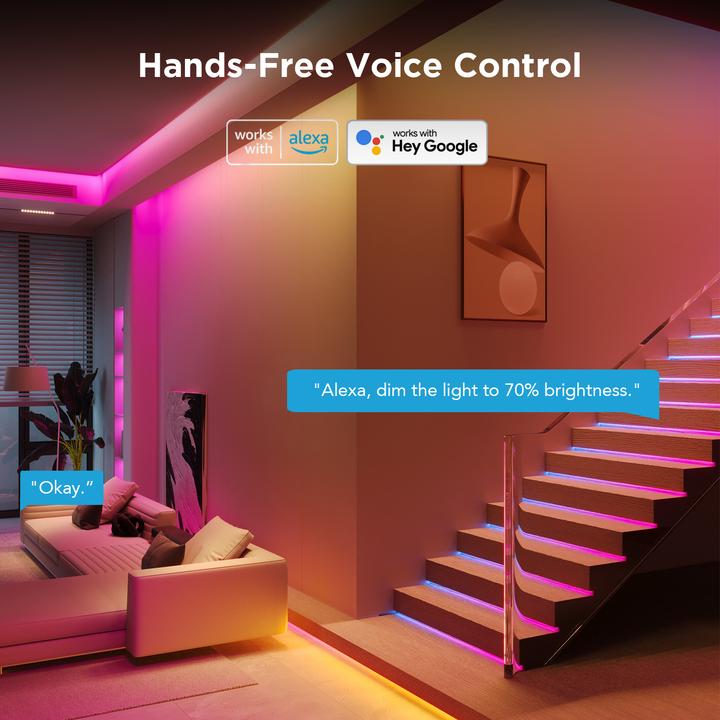Productafbeelding Govee LED Stripe Light S, Wi-Fi / Bluetooth / Matter, 5 m, RGBIC (RGBIC, 500 cm, Interieur)