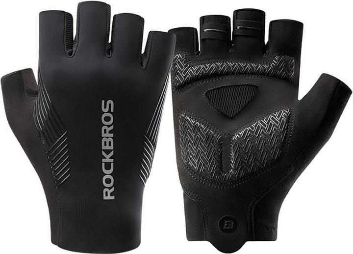 Produktbild Rockbros cycling gloves spring/summer/autumn, short fingers, size: M - black (M)