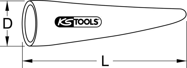 Actual product image KS Tools Slip-on grommet,8mm,L=40mm (0.04 m)