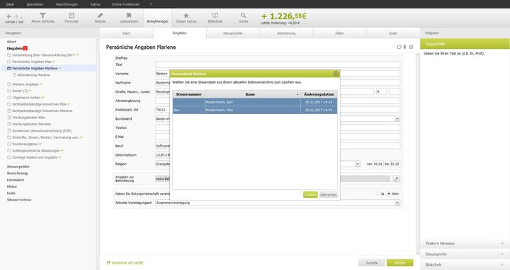 Actual product image Lexware TAXMAN 2023 for landlords 1 user Download Win, German (06860-2014) 1 license(s) (1 User, 12 months)