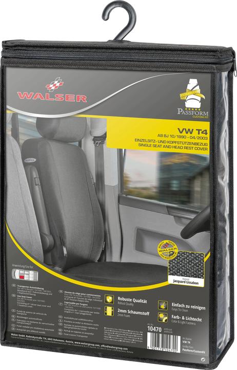 Actual product image Walser Seat covers for VW T4 single seat front polyester for BJ 10/1998 03/2003