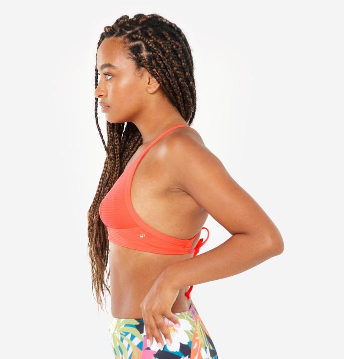 Produktbild Olaian Bikini-Oberteil Bustier Surfen Damen strukturiert Bea neon-orange (80 C)