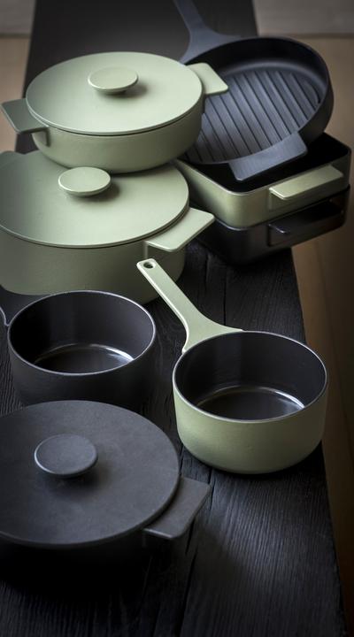 Actual product image Serax SURFACE saucepan lime green (Pot, Enamel)