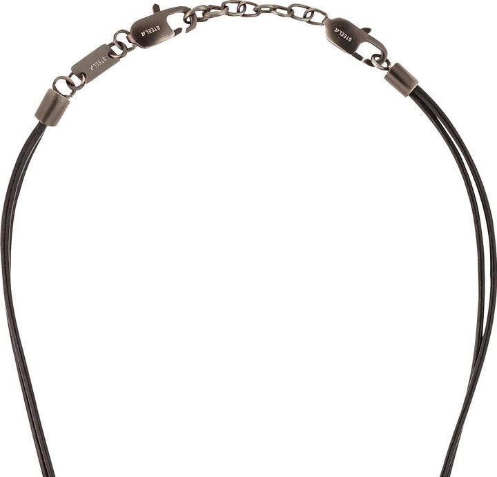 Immagine prodotto S.Oliver Collana da uomo, pelle, acciaio inossidabile | bussola (Acciaio inossidabile, Cuoio, 40 cm)