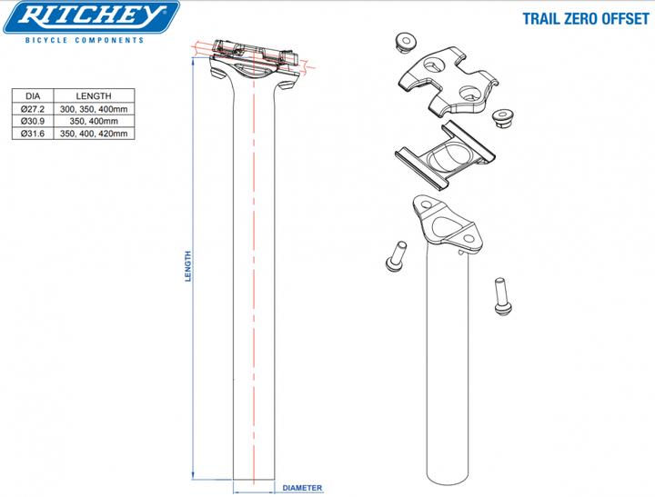 Actual product image Ritchey WCS TRAIL Zero 30.9mm (30.90 mm)