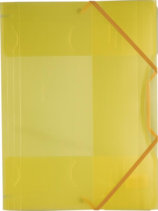 Produktbild Folia Sammelmappe Polypropylen A4 transparent mit Gummizug gelb (A4, 1 x)
