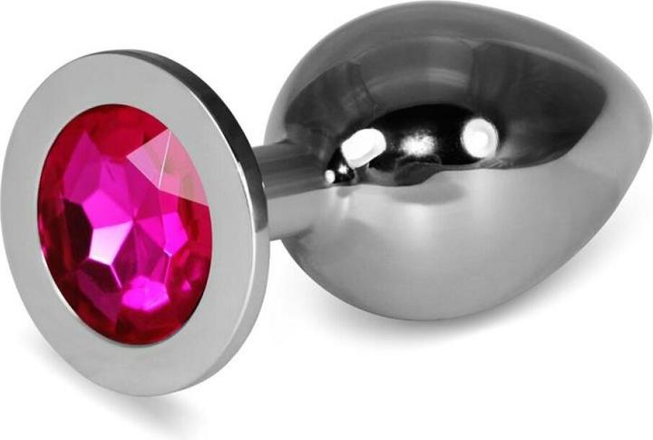 Produktbild Lovetoy Metall Butt Plug RoseBud Classic mit Fuchsia Juwel Grösse L