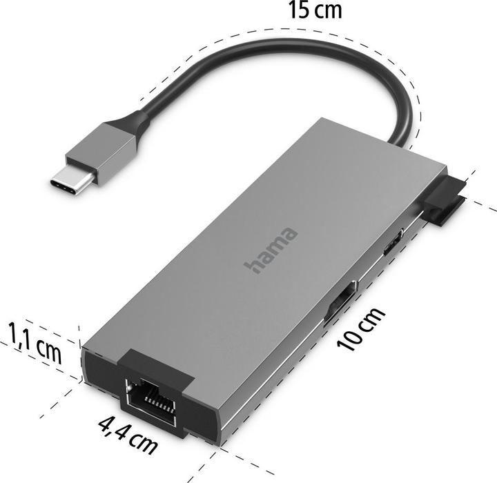 Actual product image Hama USB Hub (USB-C, 5 Ports)