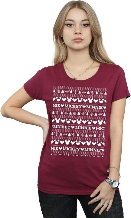 Produktbild Disney Mickey And Minnie Christmas Fair Isle TShirt (S)