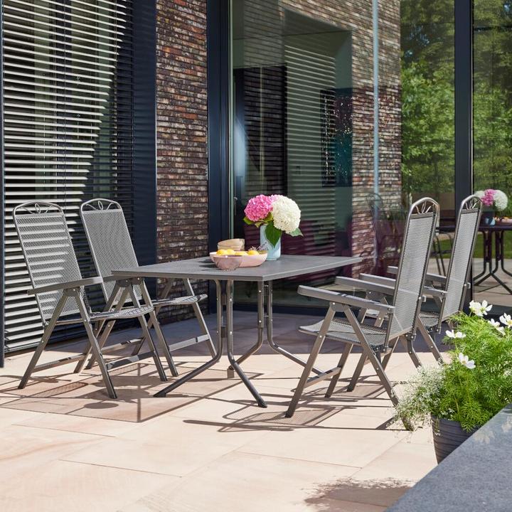 Image du produit Siena Garden Siena Elda table 140x90 cm, mat-anthracite métal déployé mat-anthracite (140 cm)
