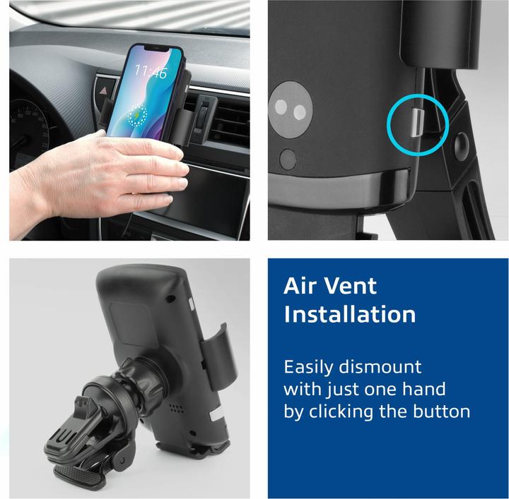 Image du produit Montage automatique du smartphone sur la voiture avec chargement sans fil