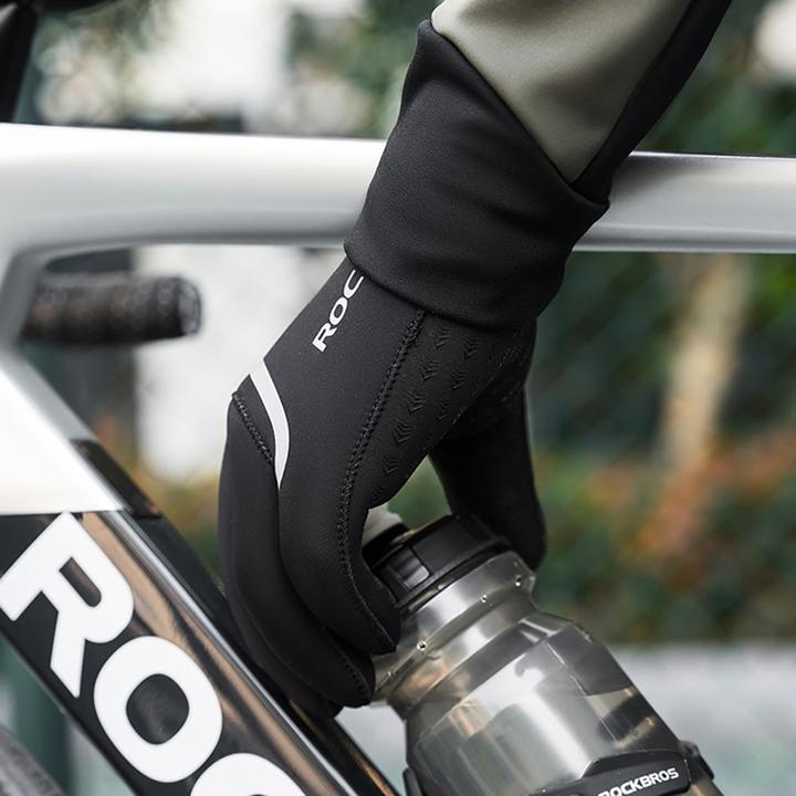 Produktbild Rockbros full waterproof cycling gloves, size: XXL - black (XXL)