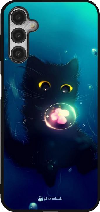 Image du produit PhoneLook Coque Silicone rigide noir Cute Cat Bubble (Samsung Galaxy A14 5G)