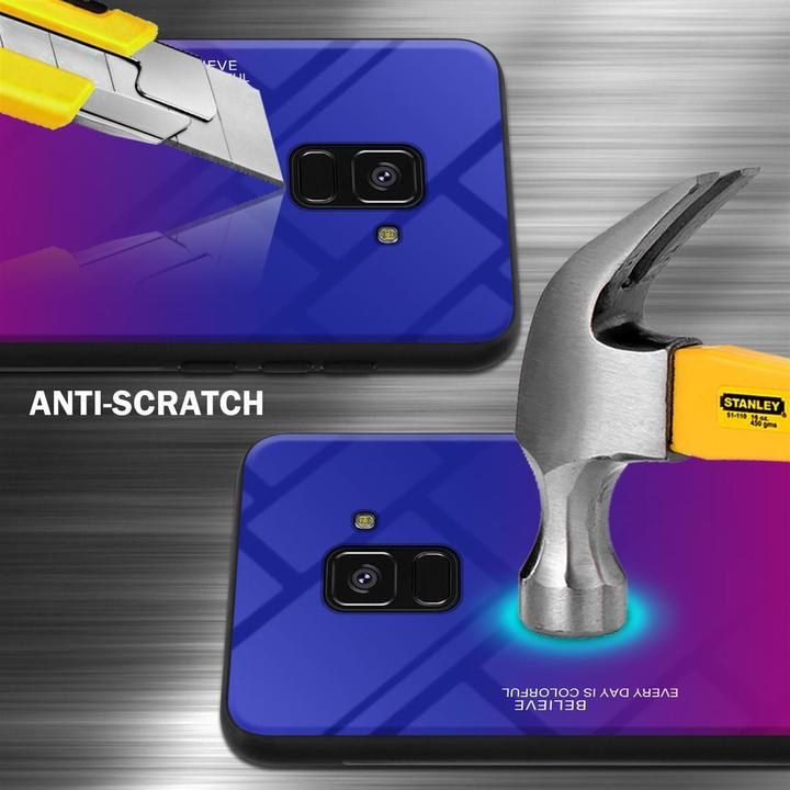 Produktbild Cadorabo TPU 2 Farben Glas Cover (Samsung Galaxy A8 (2018))