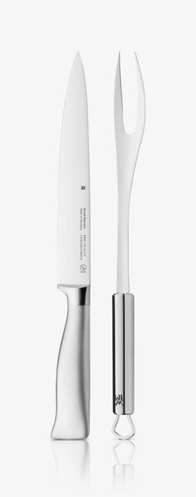 Actual product image WMF Carving Set Grill Set Meat Knife Meat Fork 2pcs BBQ Stainless Steel (32 cm)