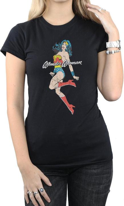 Actual product image Womens/Ladies Wonder Woman Jump Cotton T-Shirt (L)