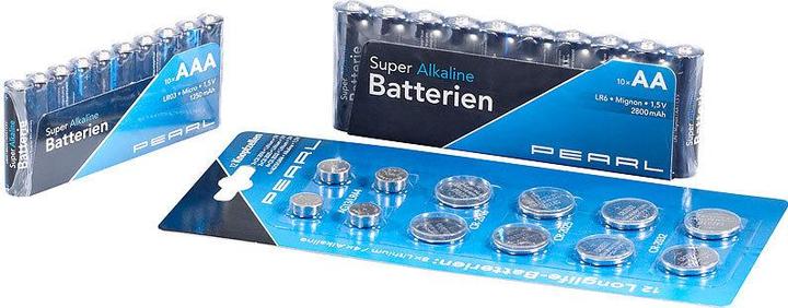 Produktbild Pearl Batterie-Set 32-teilig mit Alkaline- und Lithium-Zellen (32 Stk., AA)