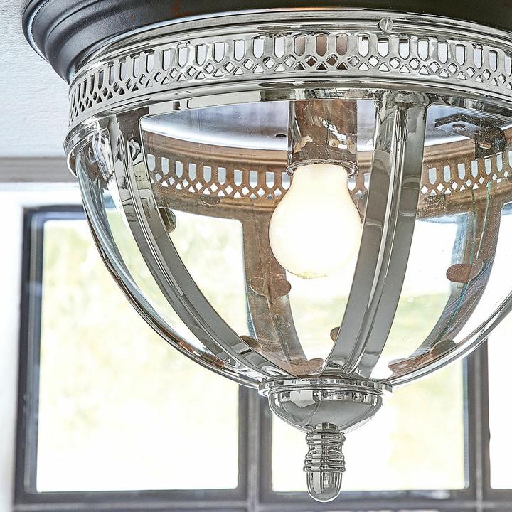 Image du produit Loberon Applique & plafonnier Toole argent/noir (E14)