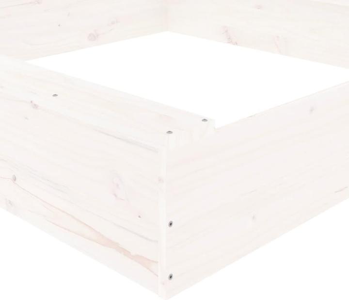 Image du produit VidaXL Sandkasten mit Sitzen Grau Quadratisch Massivholz