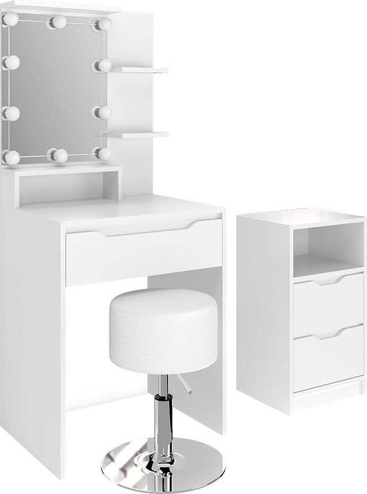 Produktbild Vicco Ruben mit Hocker und Beleuchtung (60 x 48 x 143 cm)