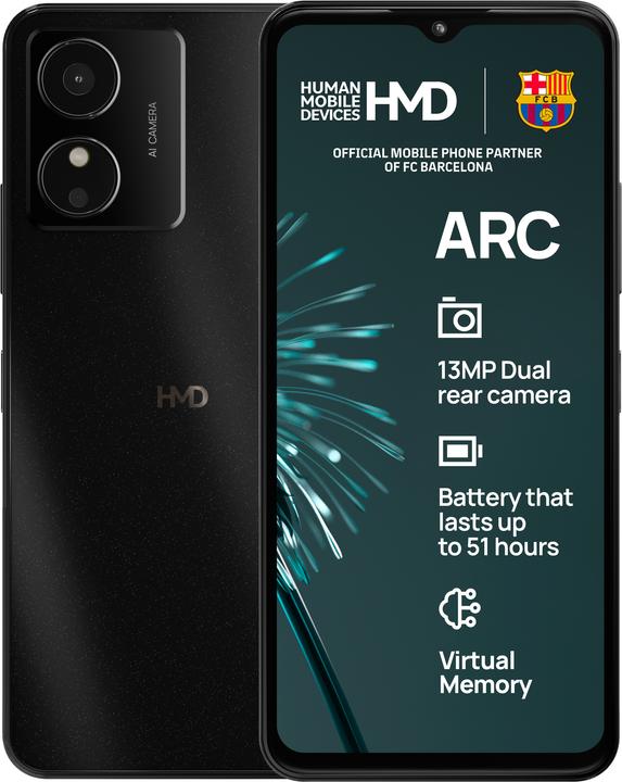 HMD Arc Phone, 64GB/2GB, black (64 GB, Ombra Nero)