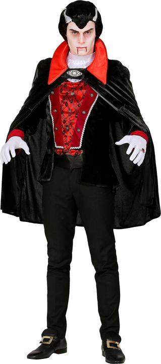 Actual product image Widmann Victorian vampire top with waistcoat, jabot, cape (S)