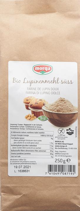 Image du produit Morga Farine de lupin sucrée (250 g)