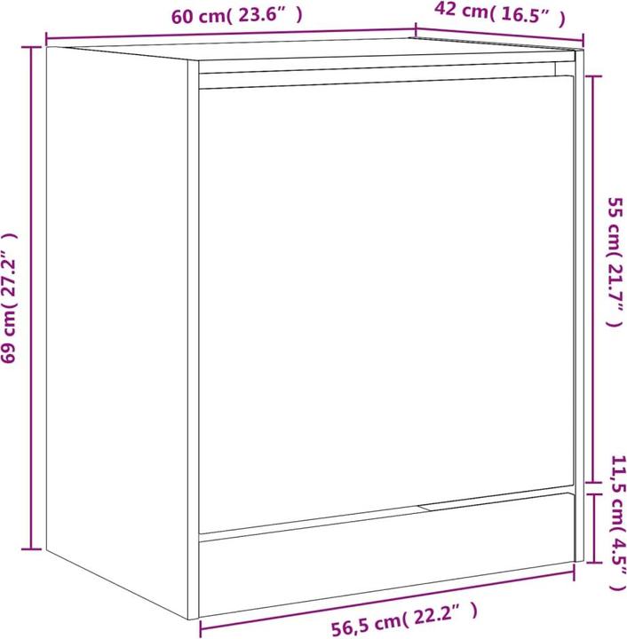 Image du produit VidaXL Nalani (60 x 42 x 69 cm)