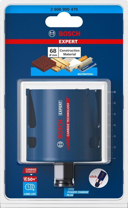 Productafbeelding Bosch Professional Zubehör Expert bouwmateriaal gatzaag, 68 x 60 mm (68 millimeter)