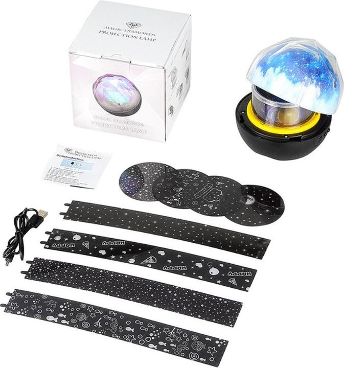 Produktbild Esmée LED Sternenhimmel Projektor 360° Drehung Nachtlicht mit 5 Leuchtmodi + Wechselmotiven