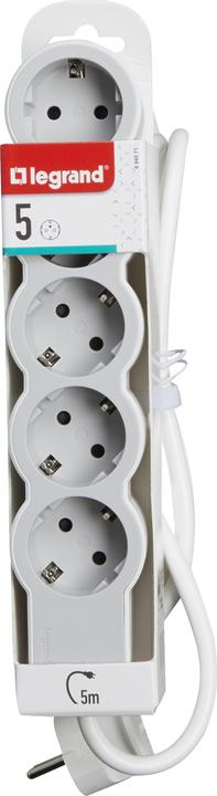 Produktbild Legrand Flache Steckdosenleiste, 5-fach Steckdose (5 x, CEE, CEE 7/3, 5 m)