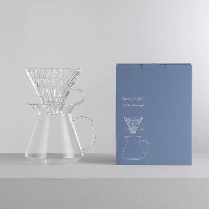 Immagine prodotto Hario Kit per la preparazione della birra in vetro V60 - Set Birraio in vetro + Server + Filtro (0.60 l)