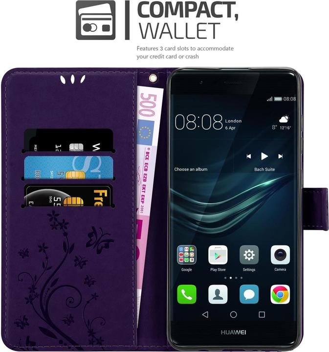 Productafbeelding Cadorabo Bloemen Boekomslag (Huawei P9 Plus)