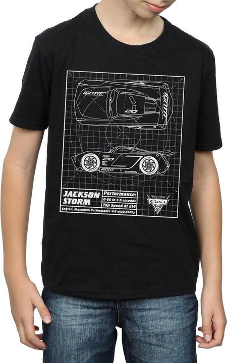 Immagine prodotto Disney Cars Jackson Storm Blueprint Maglietta Ragazzi (152, 158)