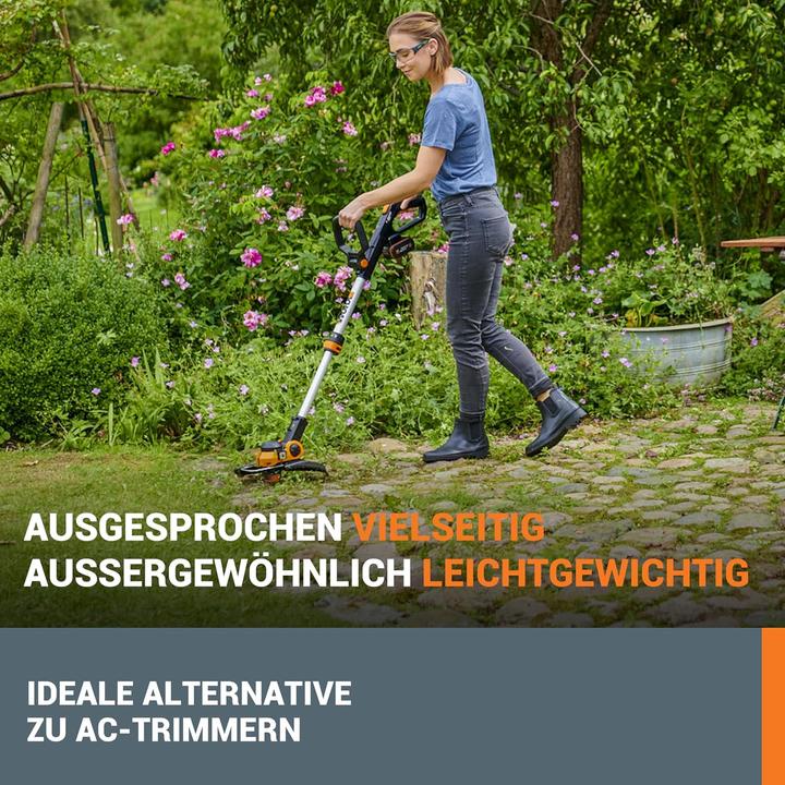 Immagine prodotto Worx WG163E Akku-Rasentrimmer und Kantenschneider inkl. 2x 2Ah Akkus & Ladegerät (Filo di taglio)